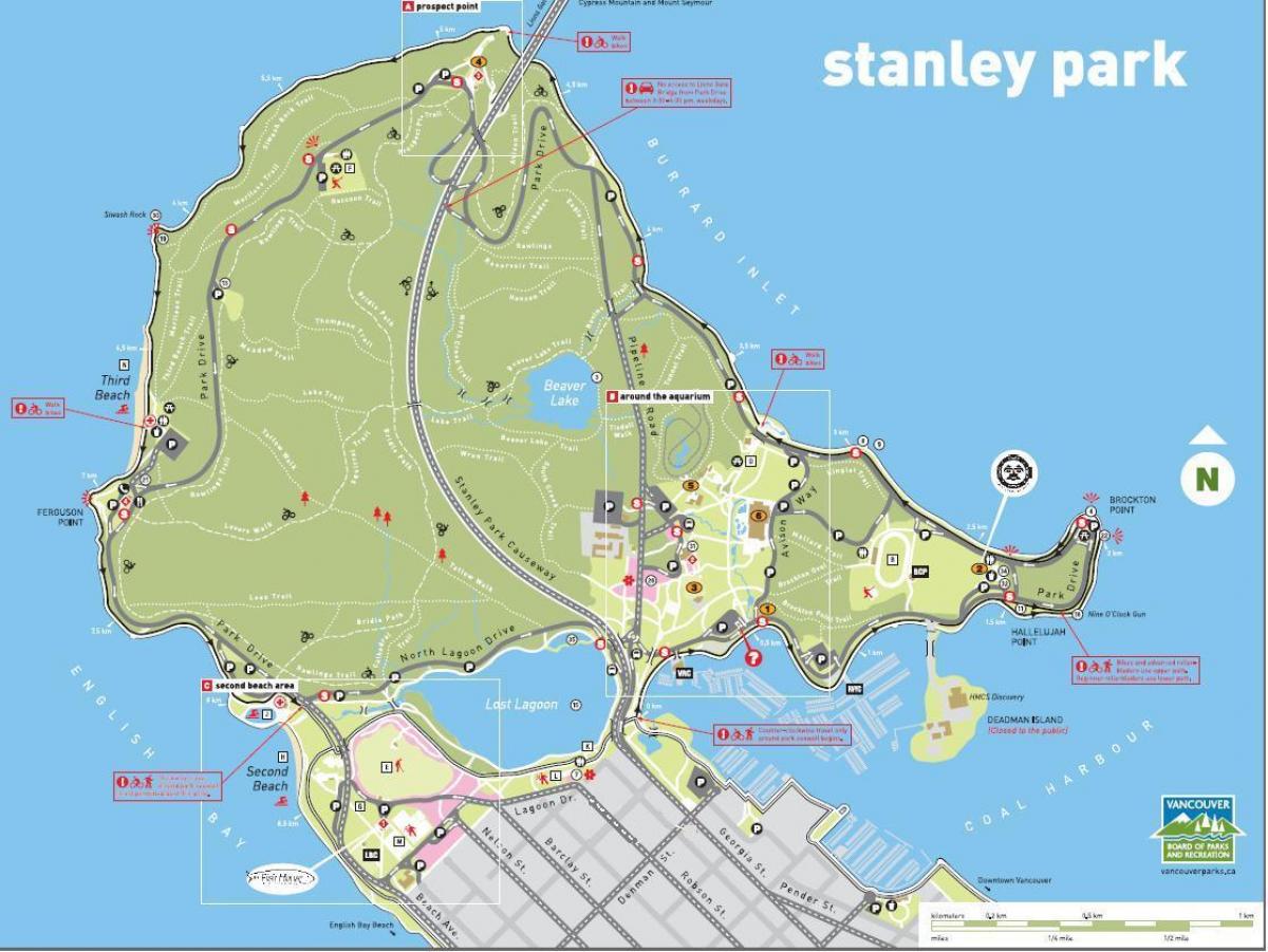 סטנלי פארק מפת 2016