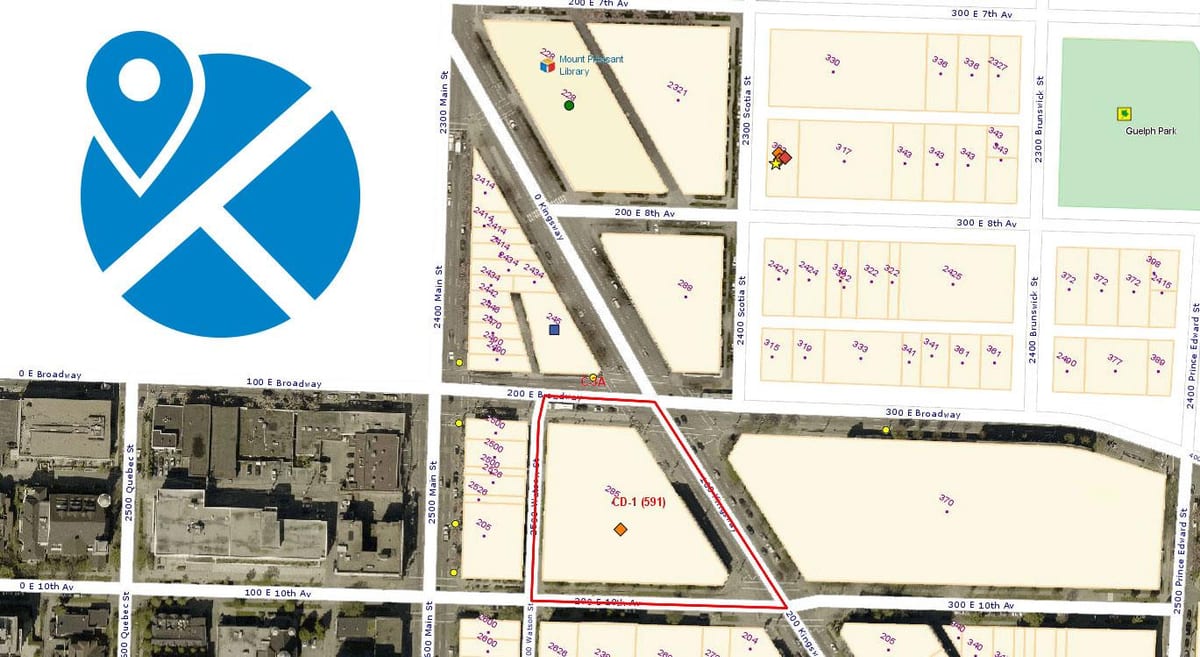 vanmap ונקובר העיר.