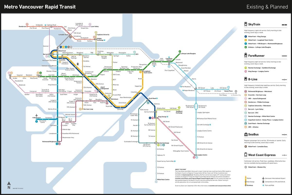 מעבר skytrain מפה