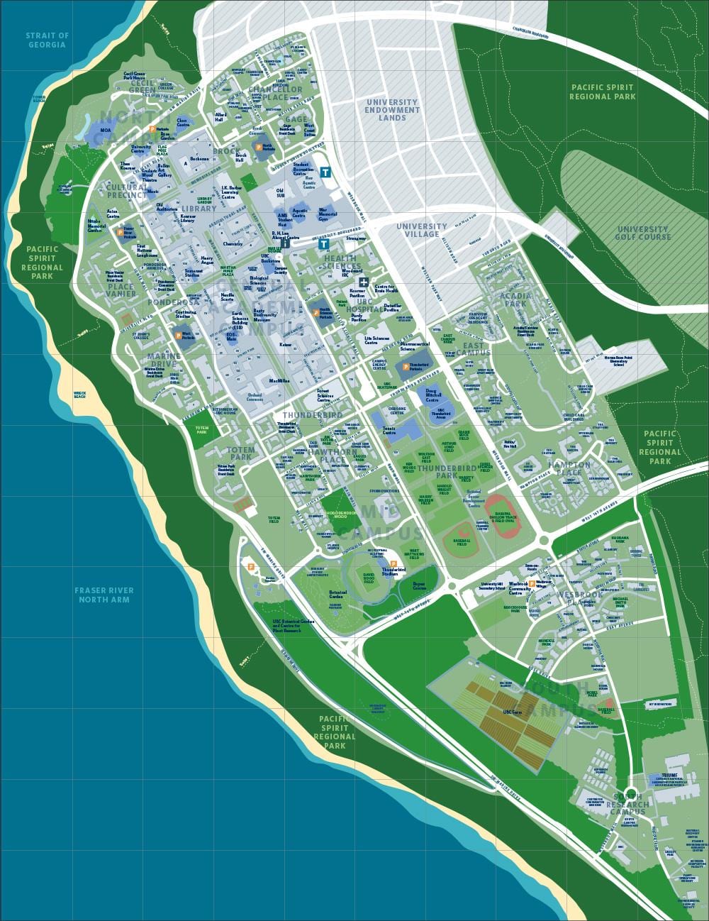 מפה של ubc ונקובר