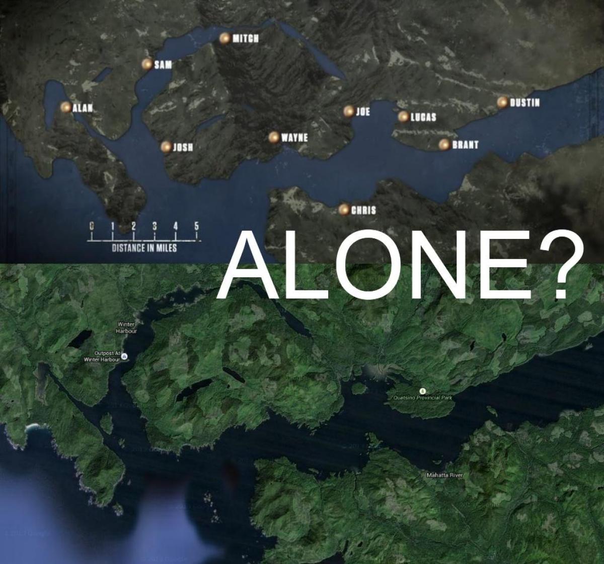 מפה של האי ונקובר לבד