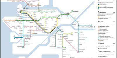 מעבר skytrain מפה