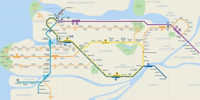 ואן skytrain מפה