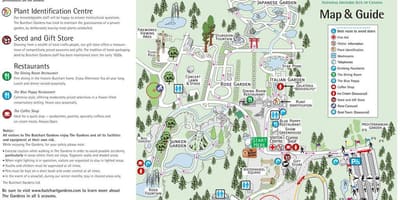 Butchart gardens מפת האי ונקובר