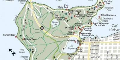 מפה של lumberman קשת סטנלי פארק.