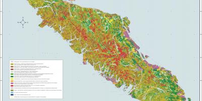 מפה של האי ונקובר גיאולוגיה