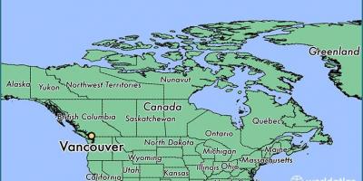 מפה של קנדה מראה ונקובר